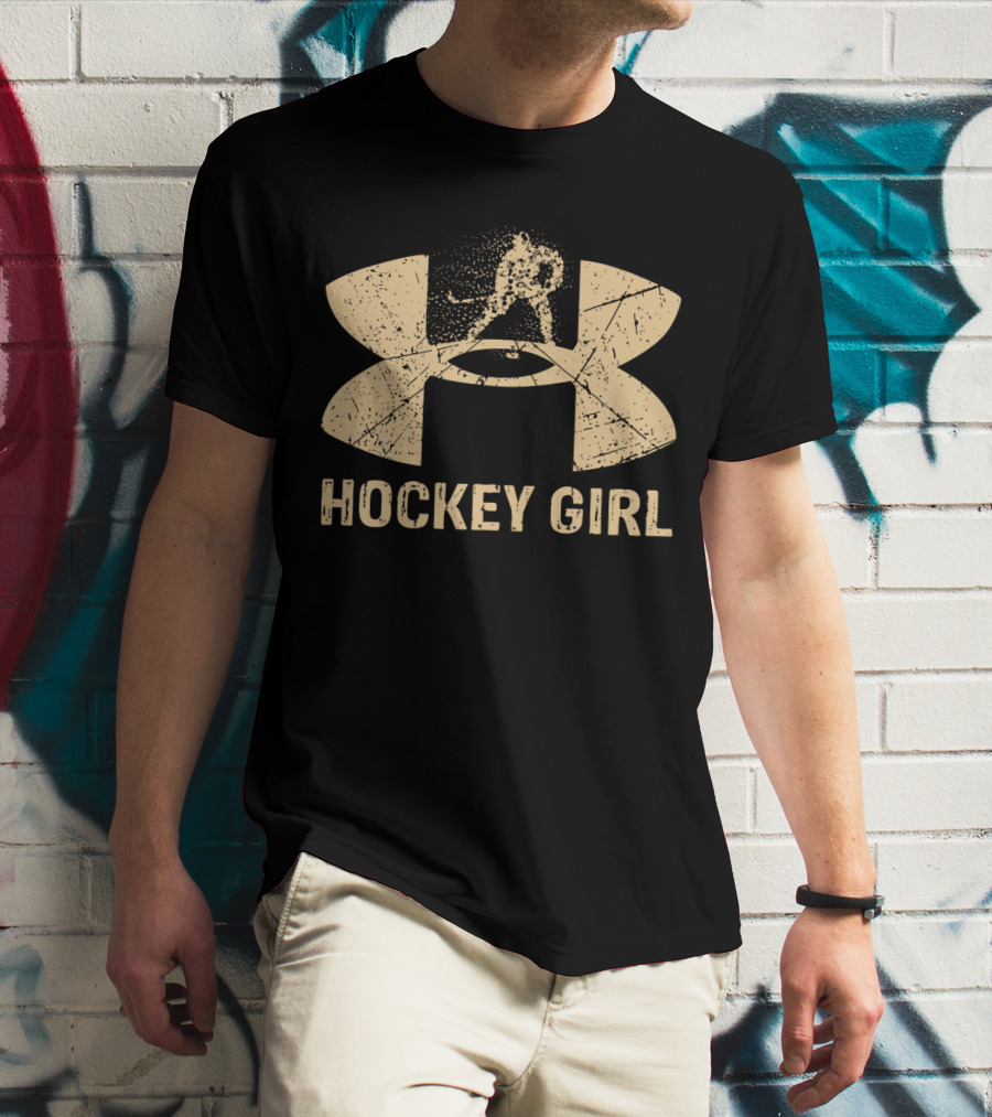 Hockey Girl Under Armour Style T-Shirt