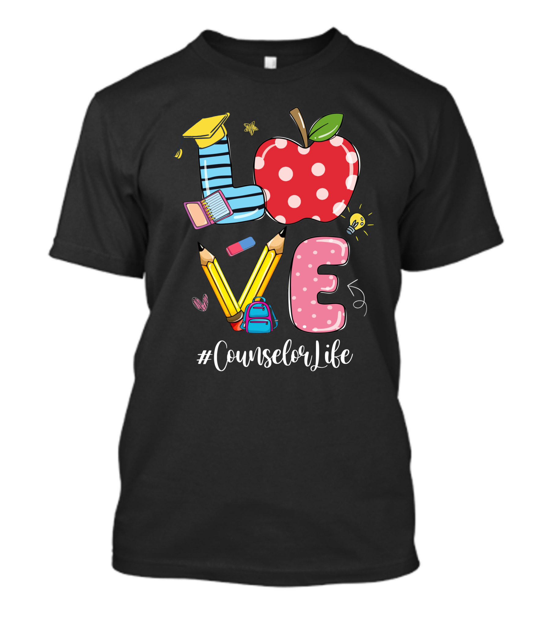 LOVE Apple Pencil School #CounselorLife T-Shirt