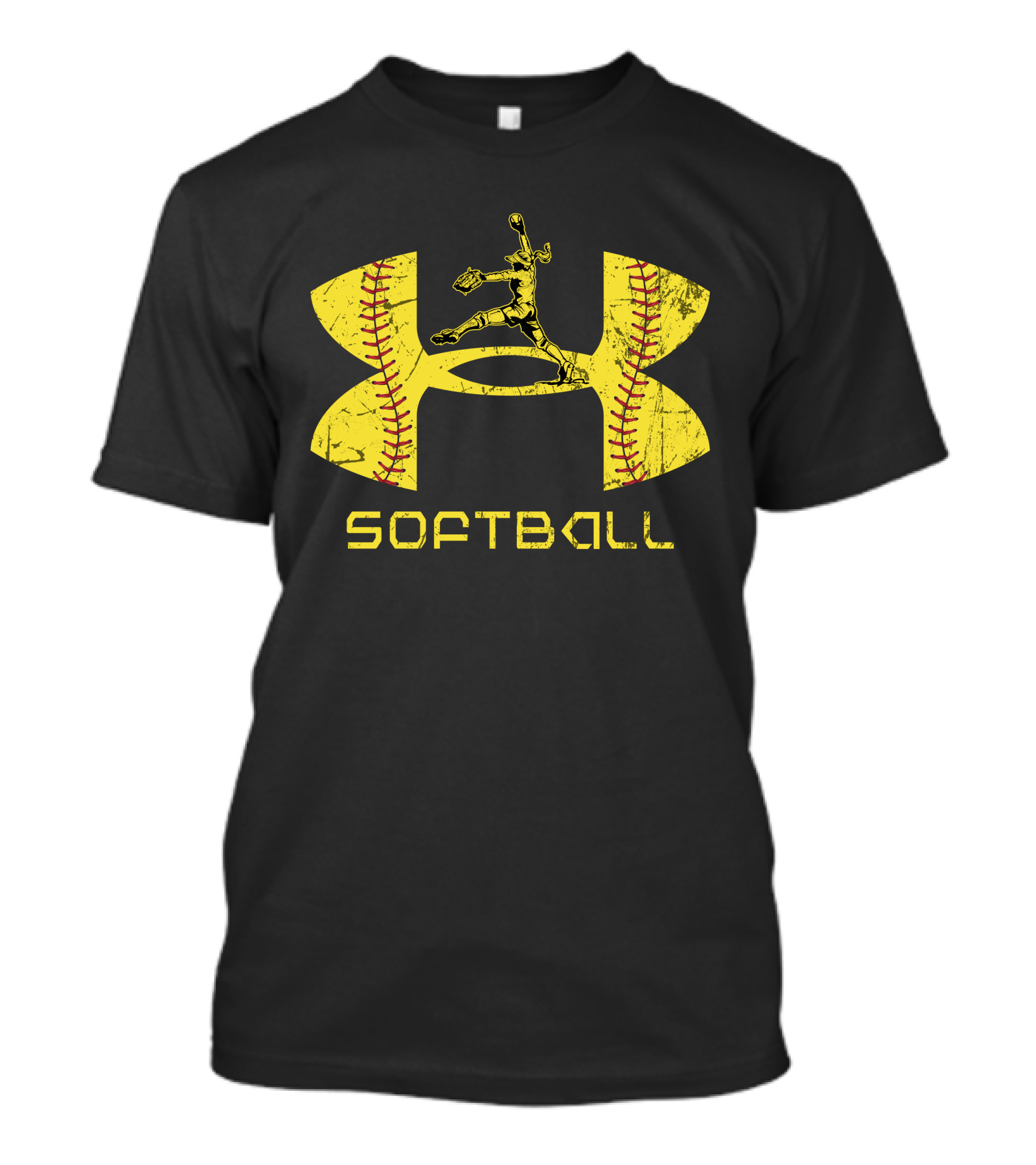 Softball Pitcher Yellow T-Shirt