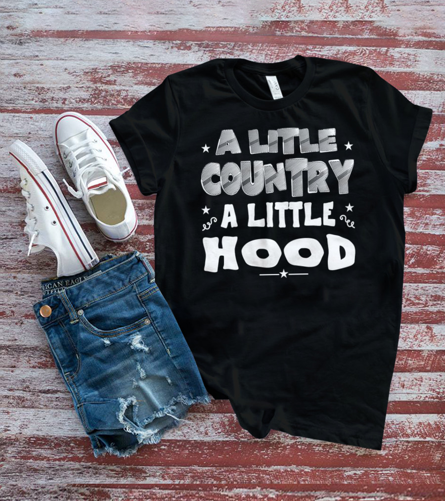 A Little Country A Little Hood Stars And Swirls T-Shirt