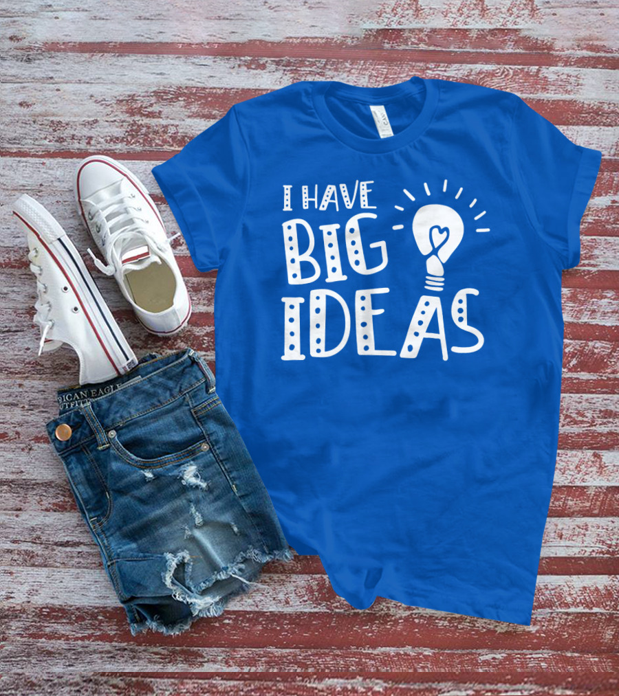 I HAVE BIG IDEAS Light Bulb Heart T-Shirt