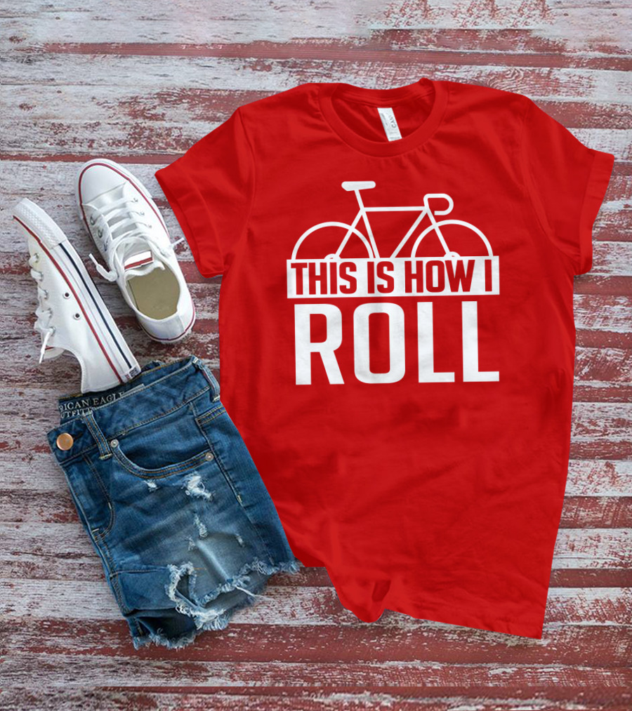 Bike This Is How I Roll Bicycle Outline T-Shirt