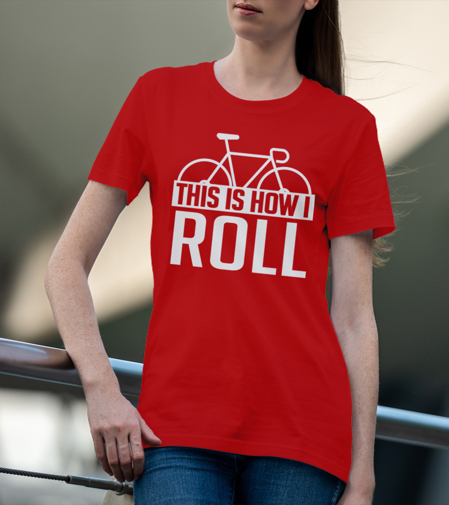 Bike This Is How I Roll Bicycle Outline T-Shirt