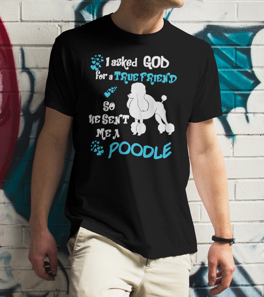 I Asked God For A True Friend So He Sent Me A Poodle T-Shirt