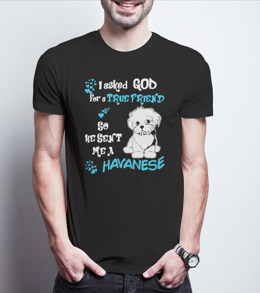 I Asked God For A True Friend So He Sent Me A Havanese T-Shirt