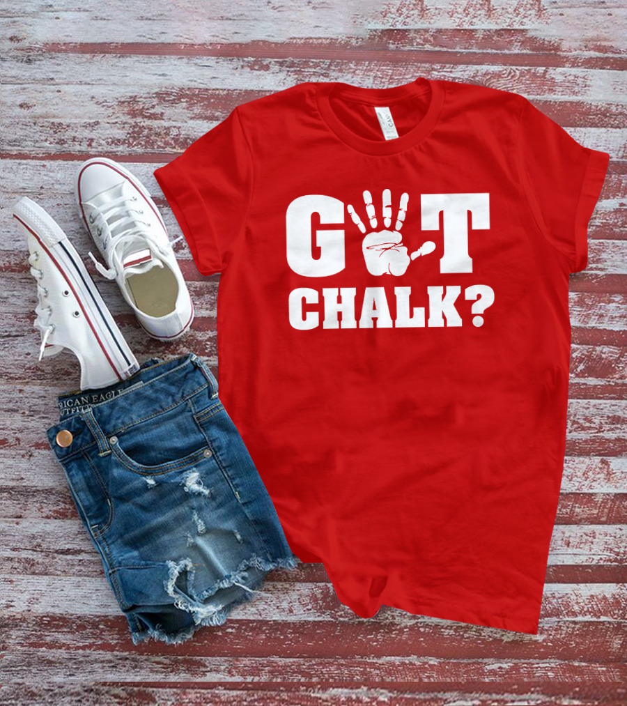 Got Chalk Question Handprint Motif T-Shirt