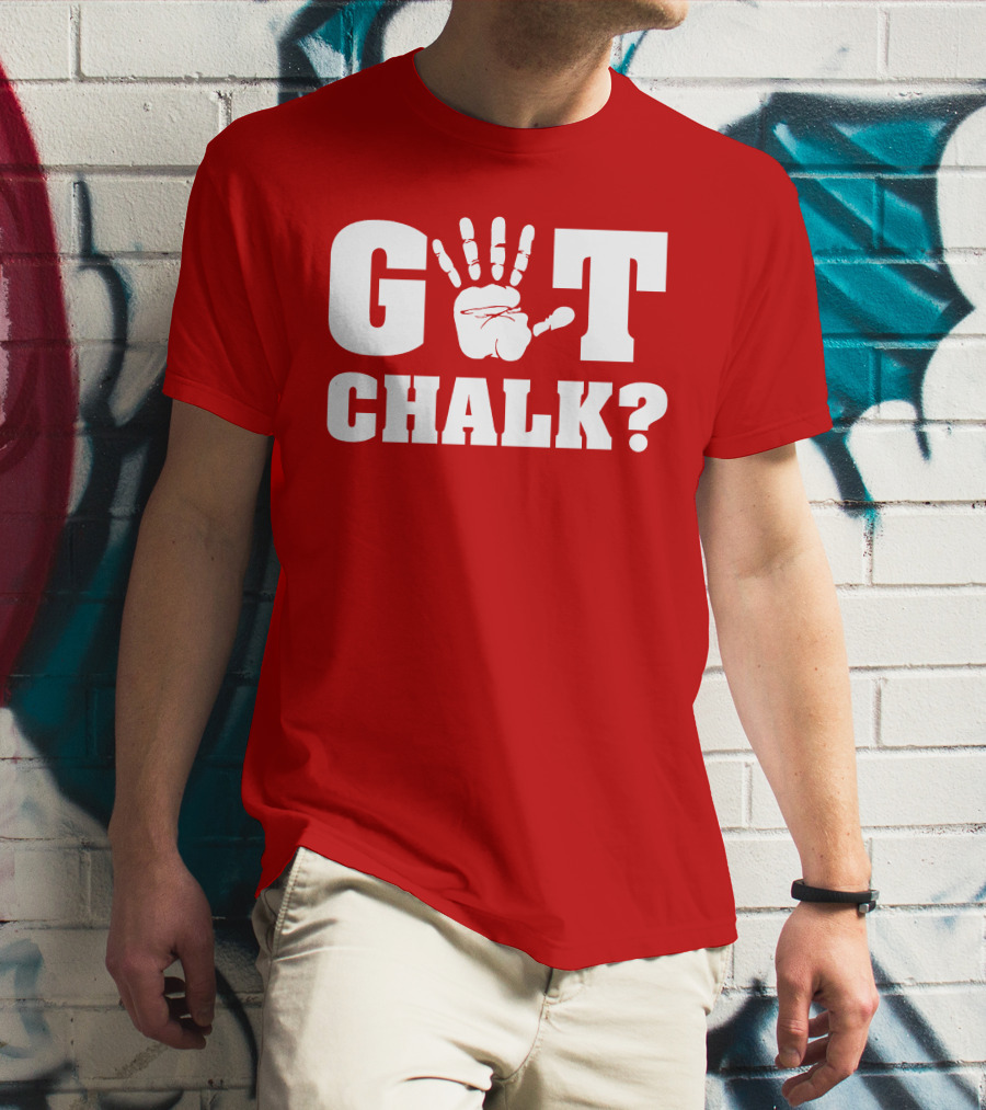 Got Chalk Question Handprint Motif T-Shirt