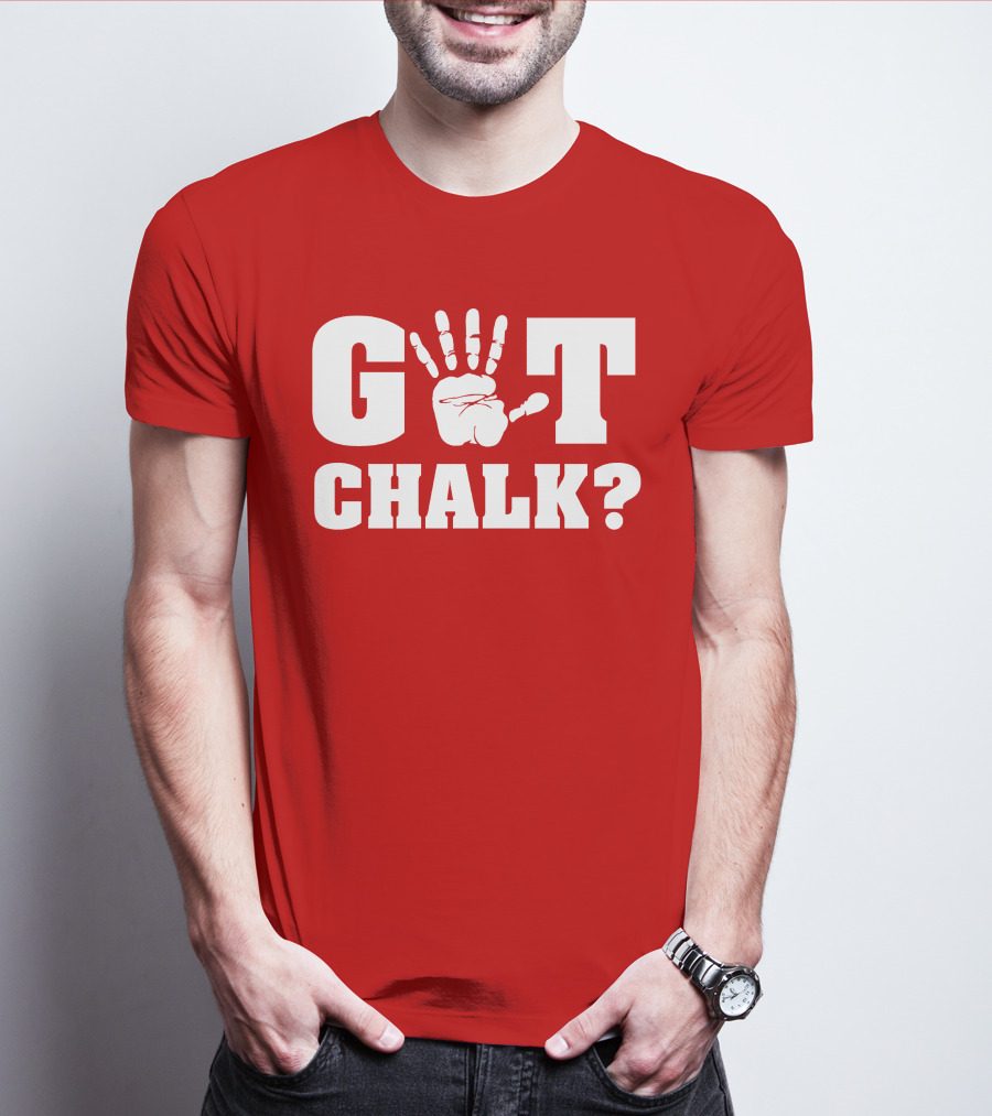 Got Chalk Question Handprint Motif T-Shirt