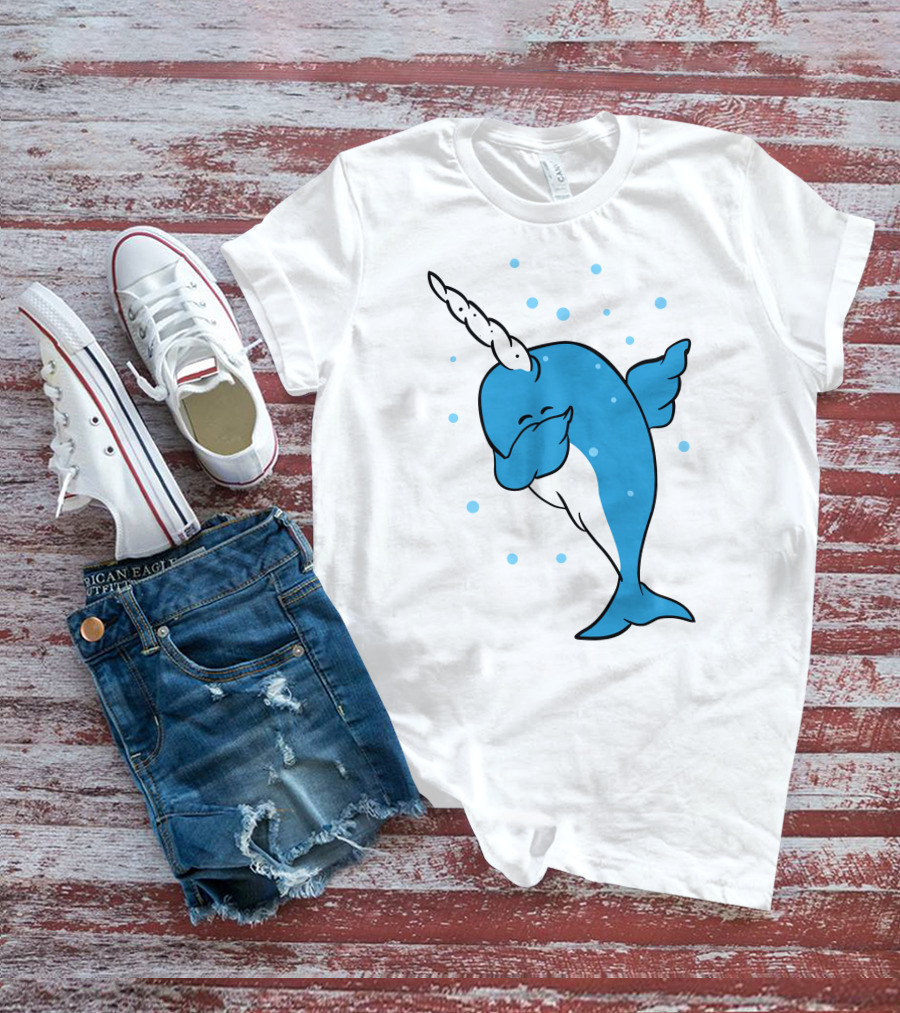 Dabbing Narwhal With Spots T-Shirt