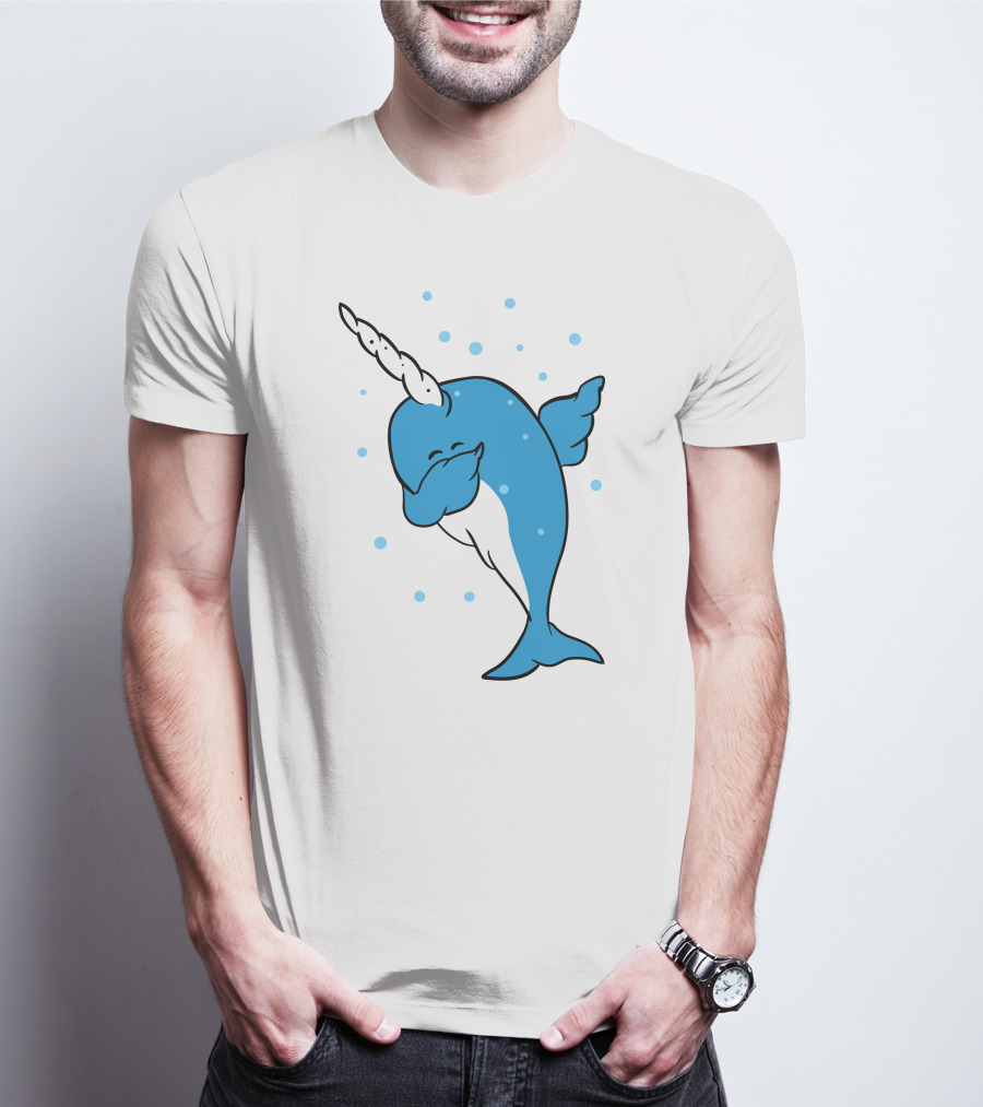 Dabbing Narwhal With Spots T-Shirt