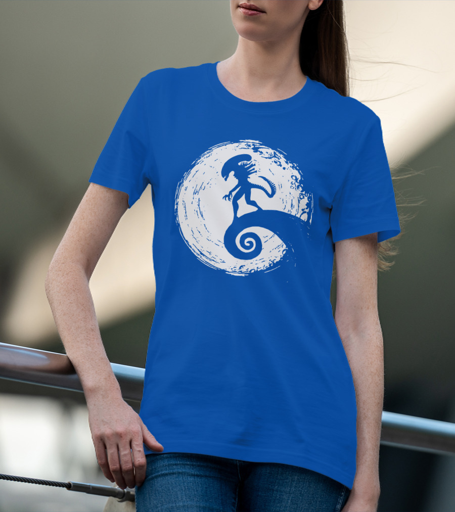Nightmare On LV 426 Alien Meets Spiral Moon Scene T-Shirt