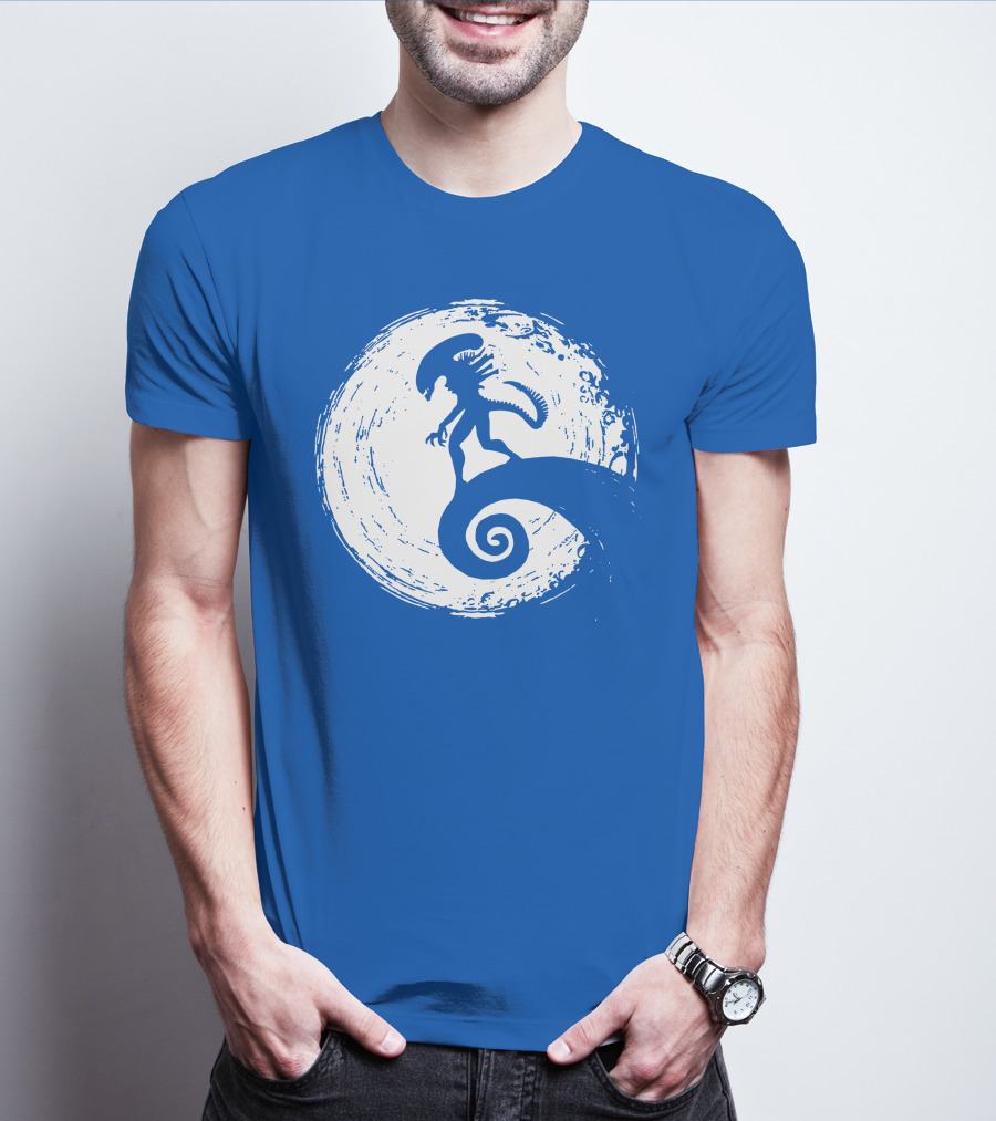 Nightmare On LV 426 Alien Meets Spiral Moon Scene T-Shirt