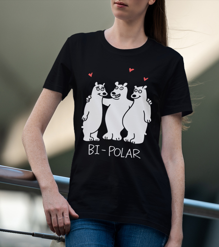 Bi Polar Bears With Hearts T-Shirt