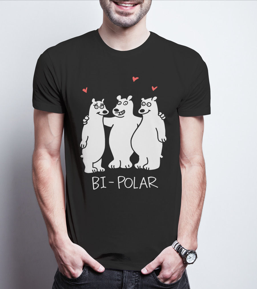 Bi Polar Bears With Hearts T-Shirt