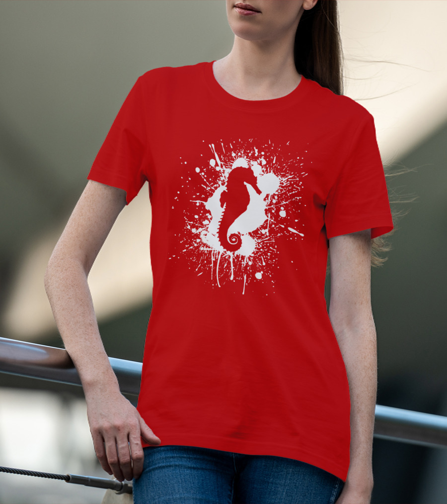 Seahorse Splatter T-Shirt