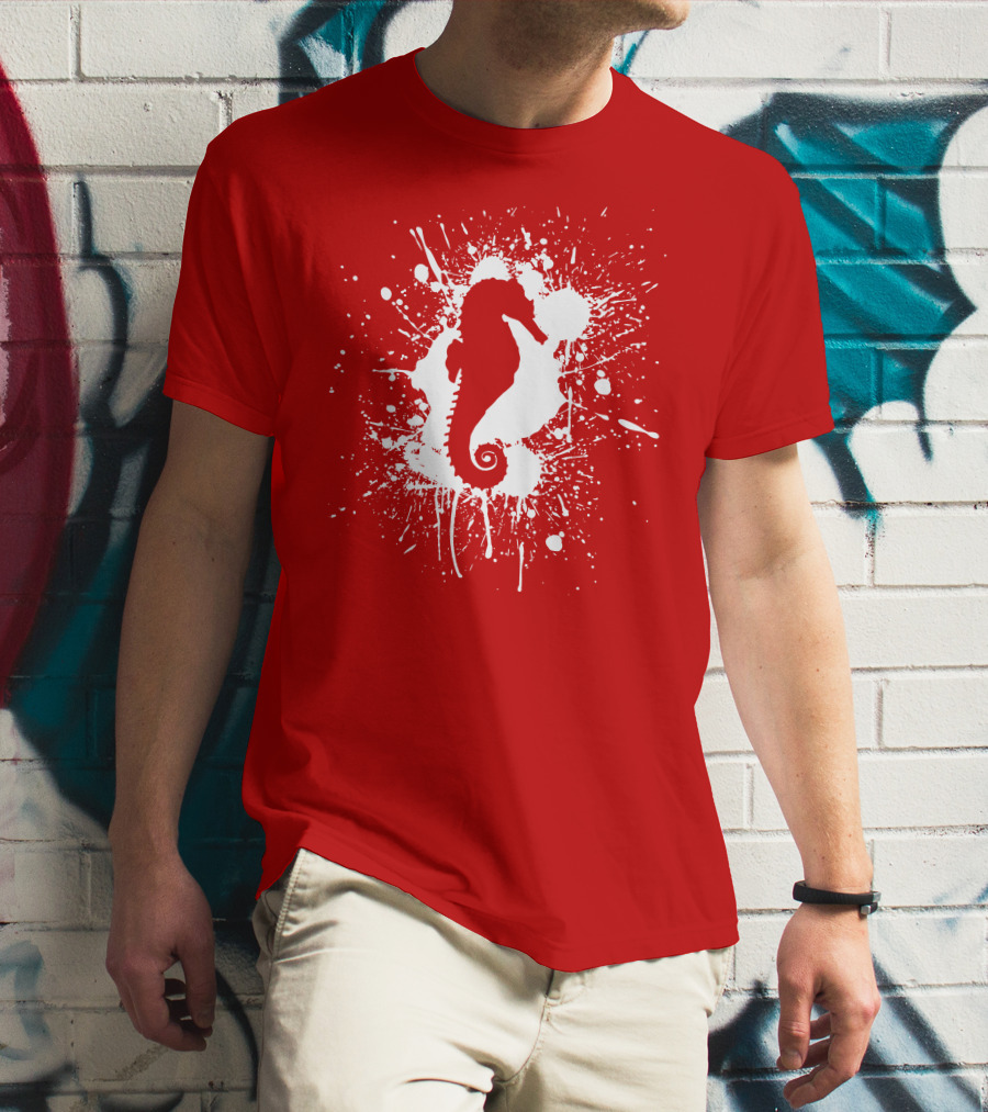 Seahorse Splatter T-Shirt