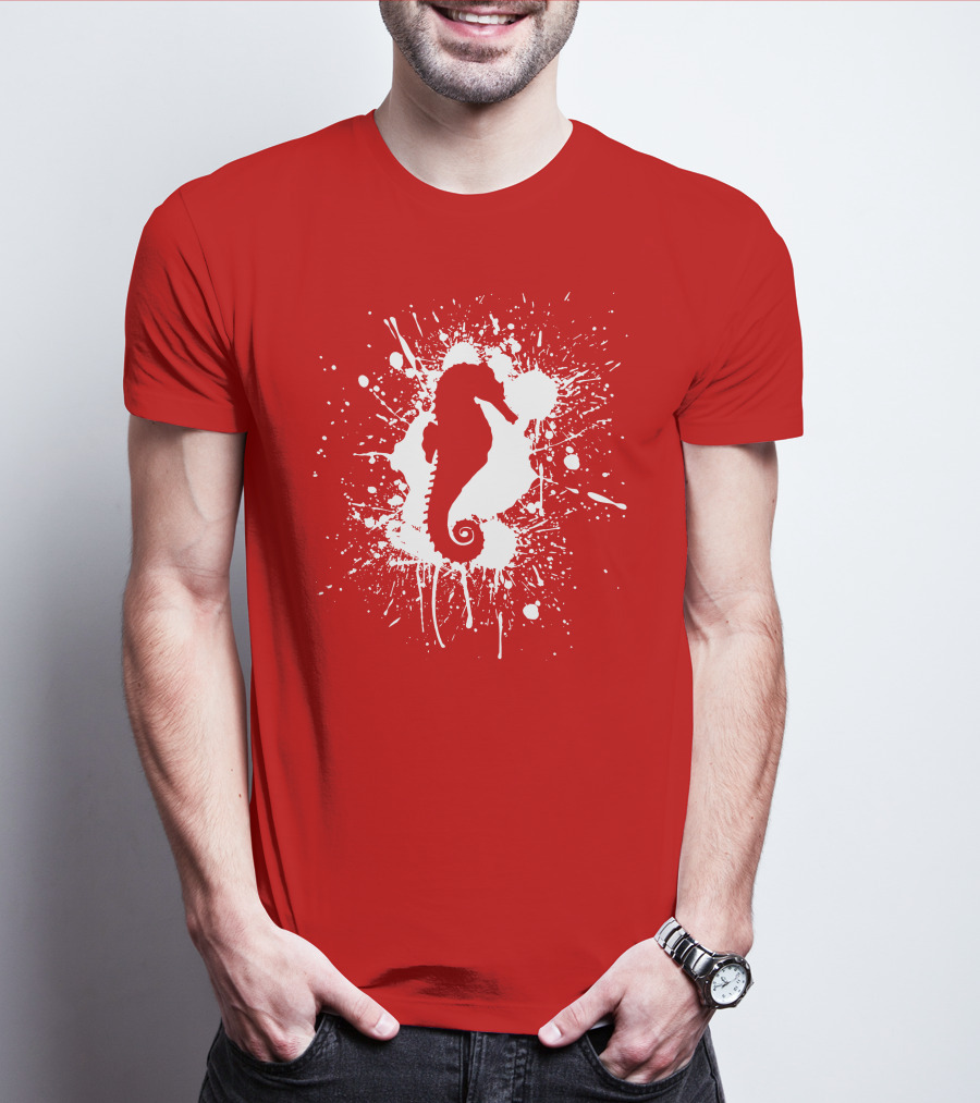 Seahorse Splatter T-Shirt