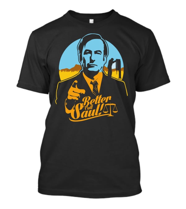 Better Call Saul Vintage Style Lawyer Silhouette With Scales Of Justice T-Shirt