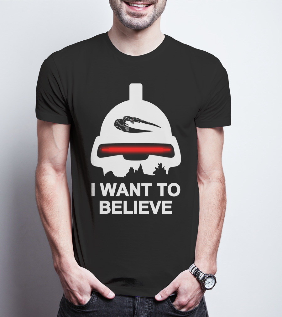I Want To Believe Cylon Raider Battlestar Galactica T-Shirt