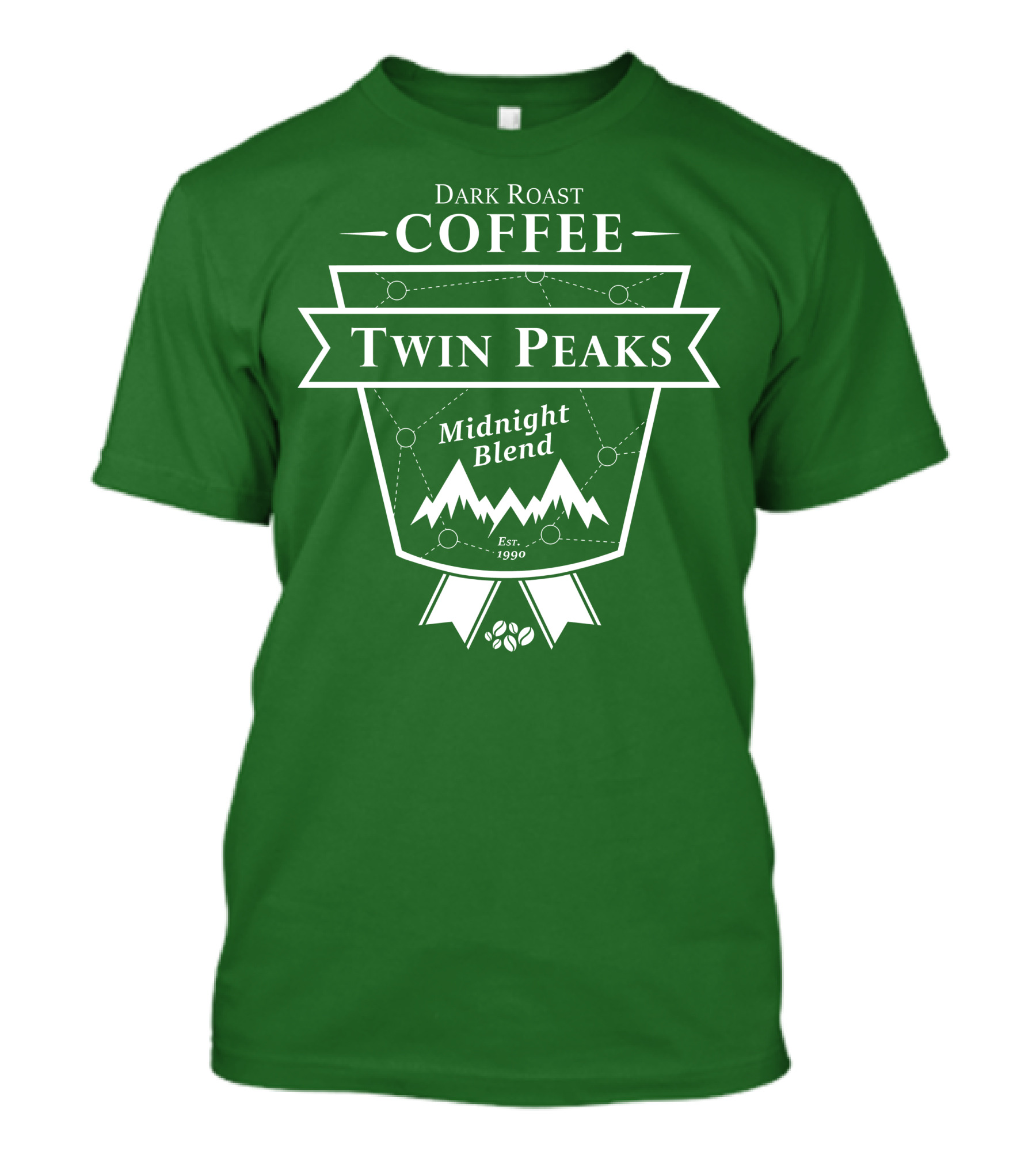 Twin Peaks Coffee Dark Roast Midnight Blend Est. 1990 T-Shirt