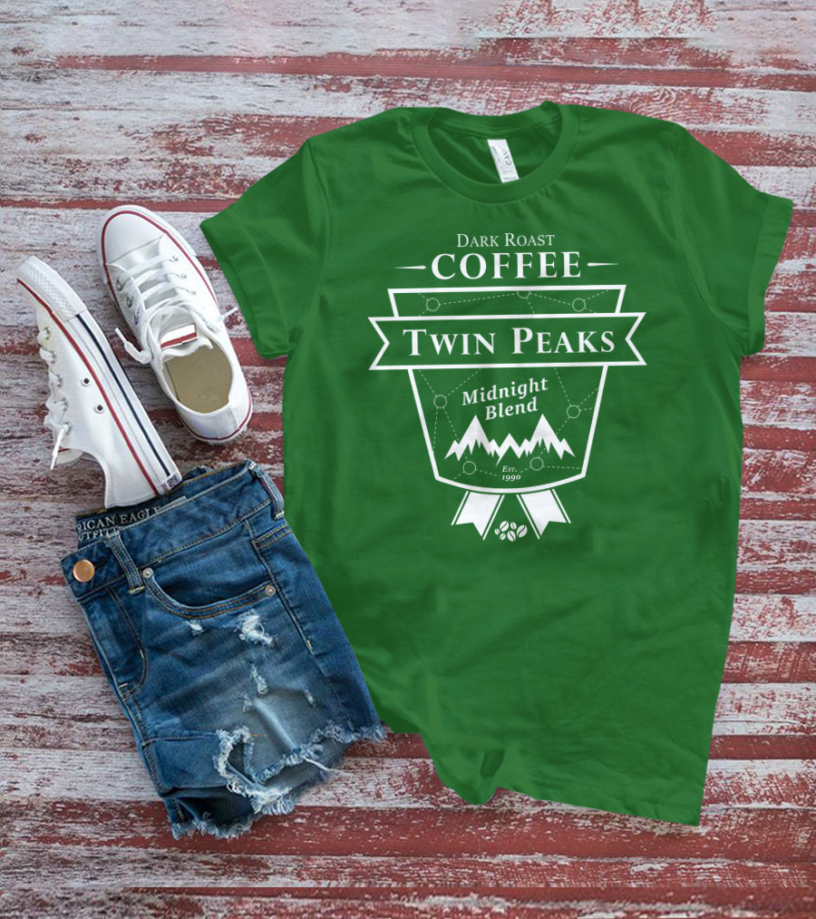Twin Peaks Coffee Dark Roast Midnight Blend Est. 1990 T-Shirt