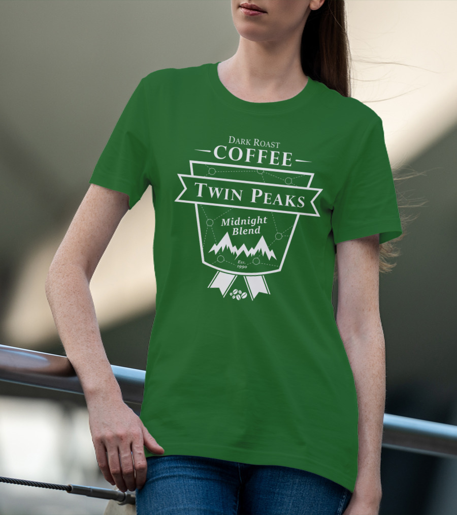 Twin Peaks Coffee Dark Roast Midnight Blend Est. 1990 T-Shirt