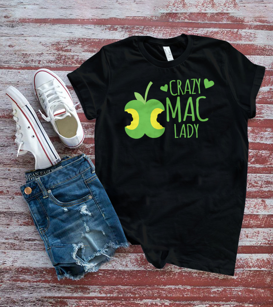 CRAZY MAC LADY Green Apple Bites T-Shirt