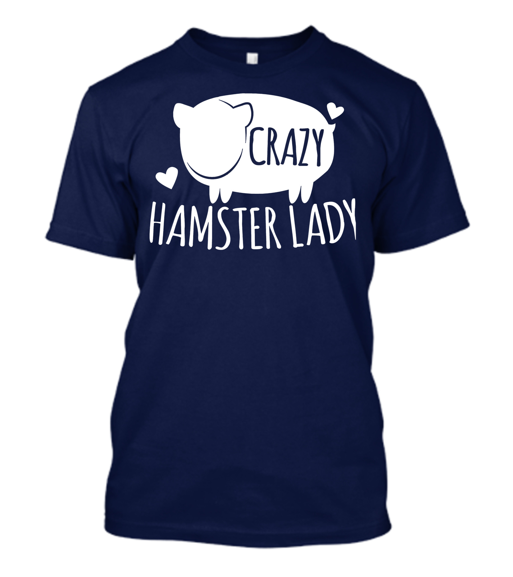 Crazy Hamster Lady With Hearts T-Shirt