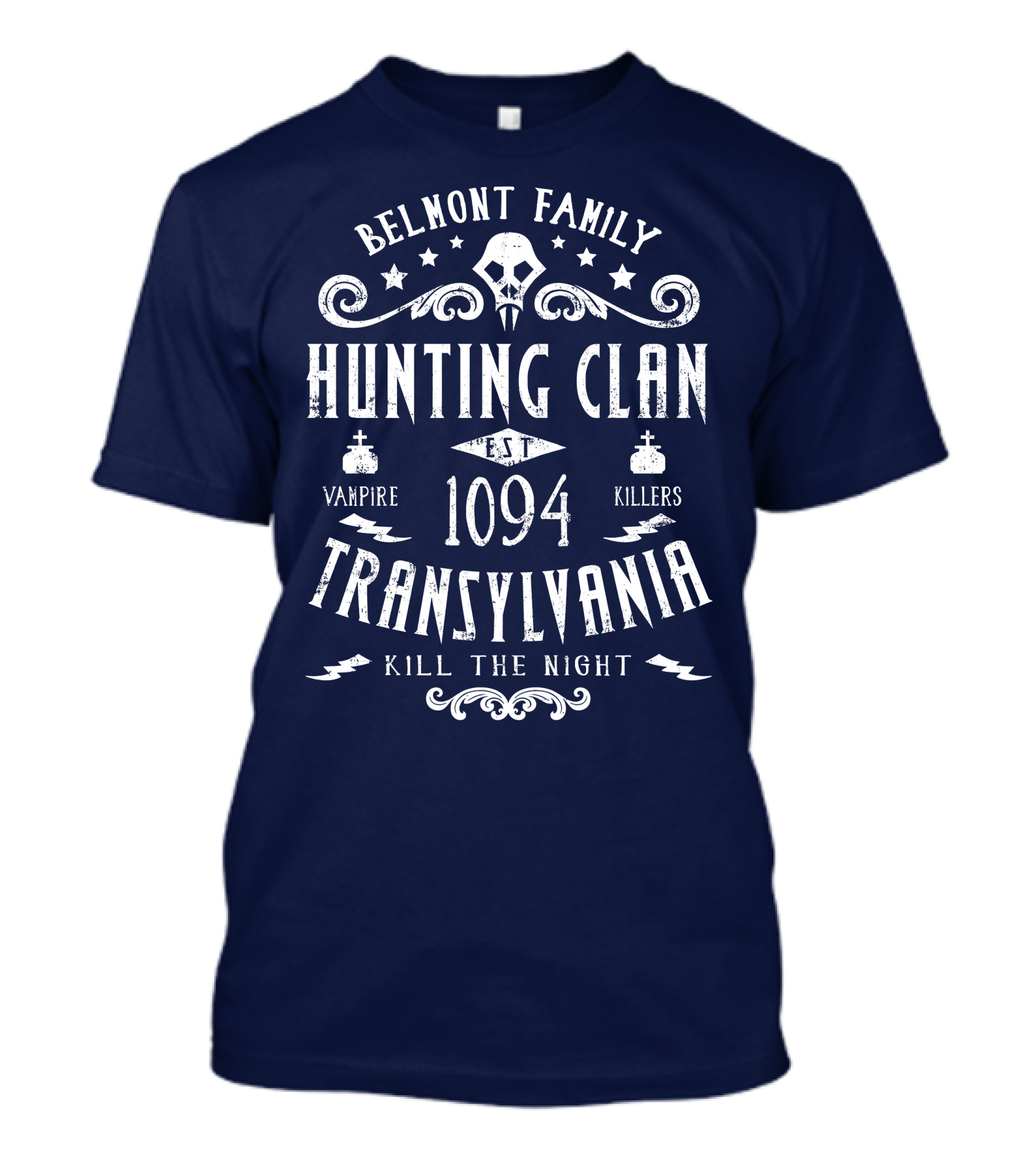 Belmont Family Hunting Clan Est 1094 Transylvania Vampire Killers Kill The Night T-Shirt
