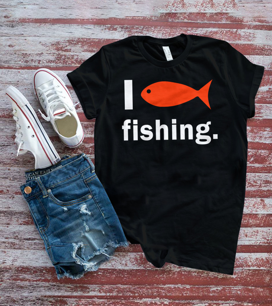 I Heart Fishing Red Fish T-Shirt