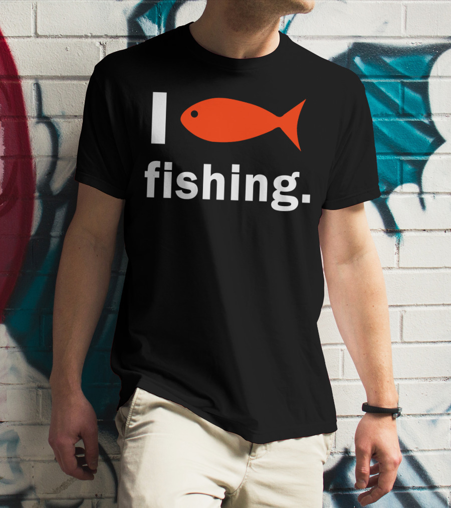 I Heart Fishing Red Fish T-Shirt