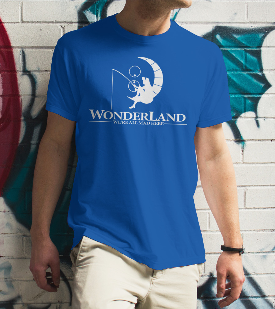 Wonderland We're All Mad Here Moon Fishing T-Shirt