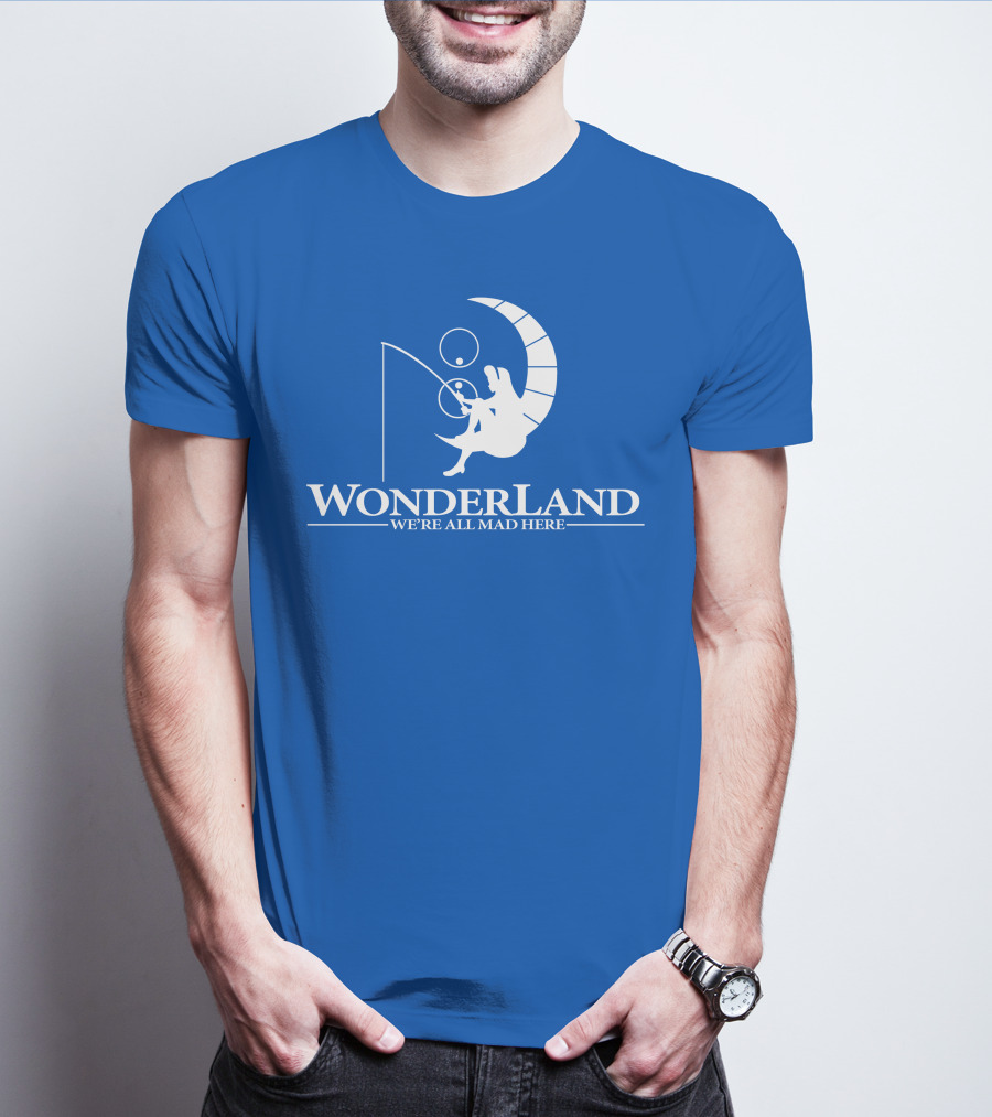 Wonderland We're All Mad Here Moon Fishing T-Shirt