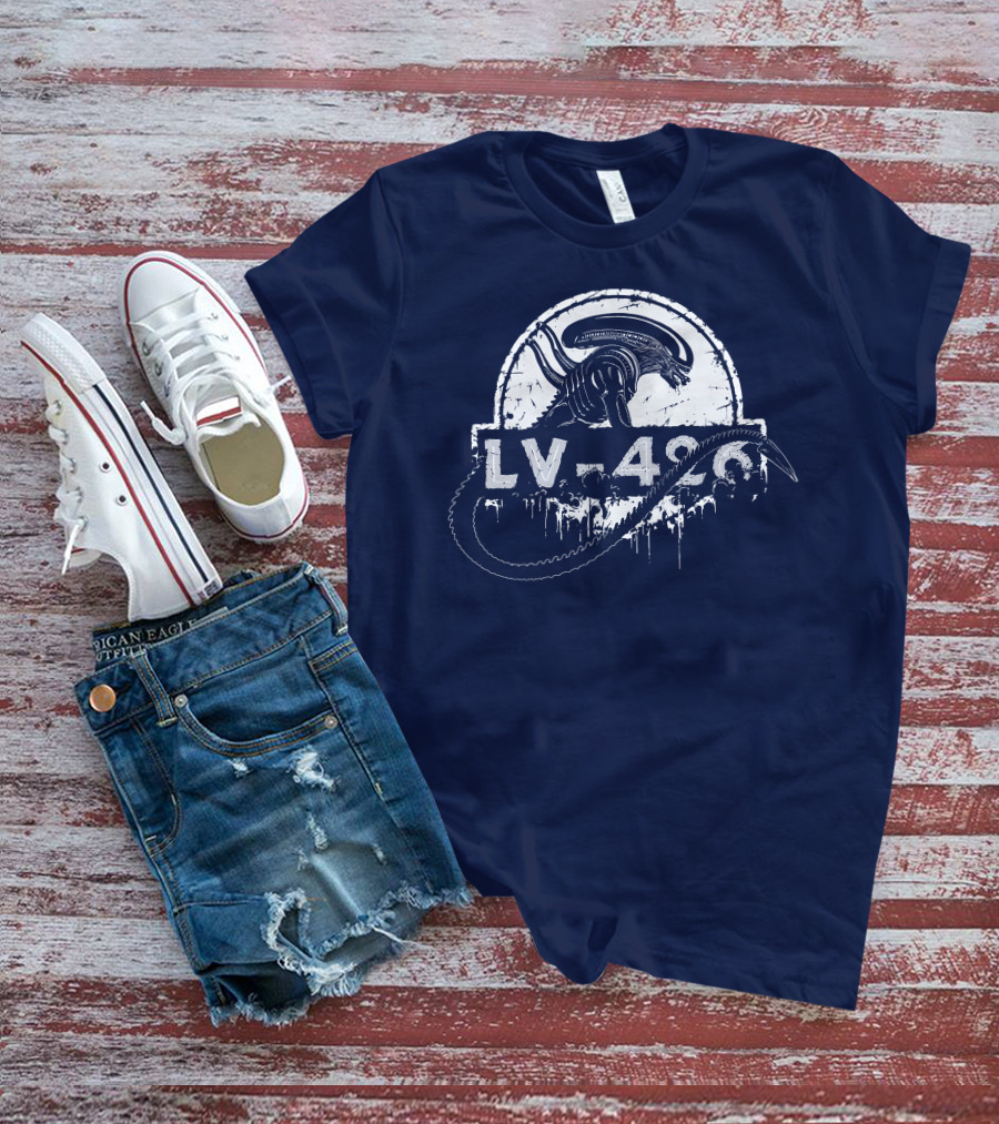 LV 426 Nostromo Xenomorph Jurassic Crossover T-Shirt