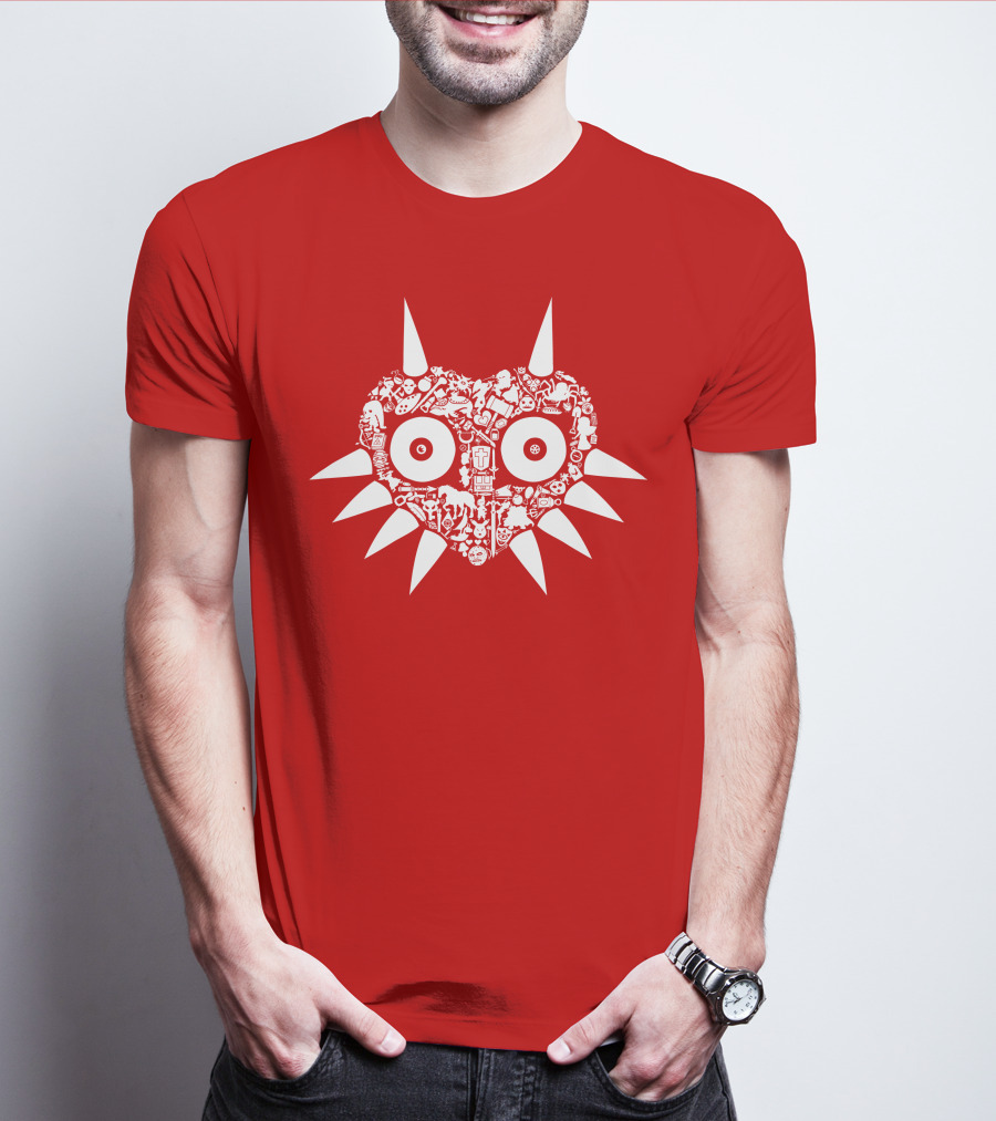 Majora's Mask Hidden Icons Heart Shape T-Shirt