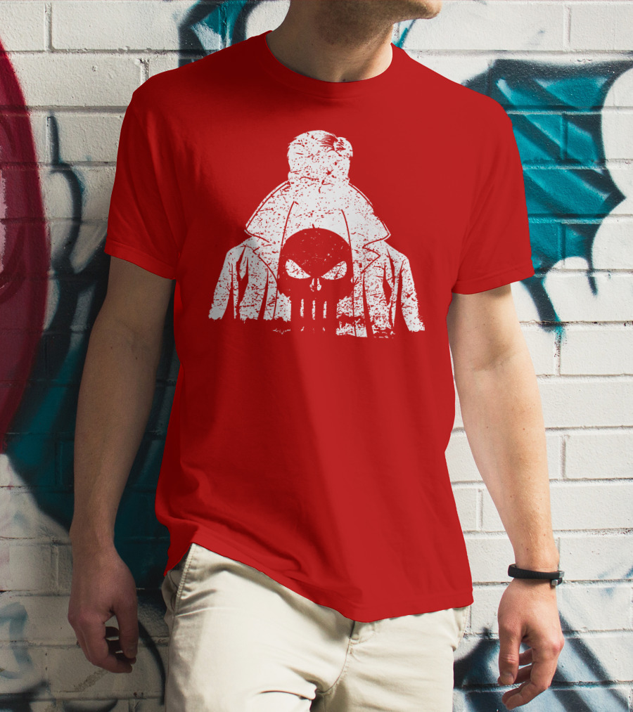 Punisher Shadow Of Vengeance Trench Coat Skull T-Shirt