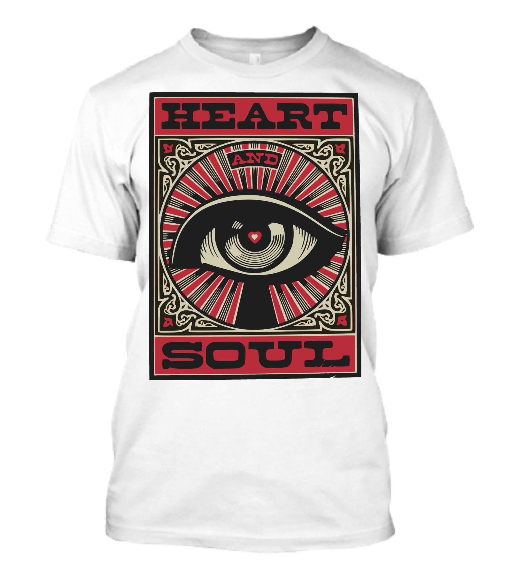 Heart And Soul Eye Art Radiating Love T-Shirt