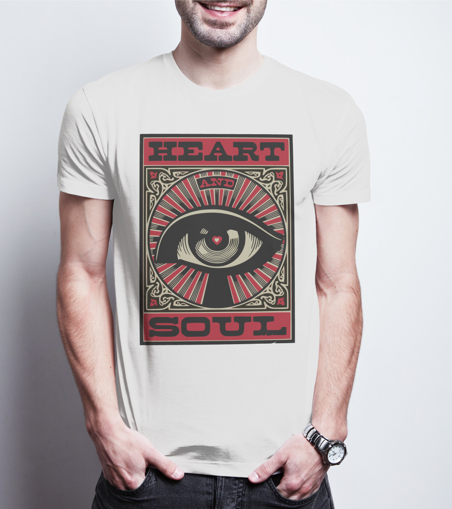 Heart And Soul Eye Art Radiating Love T-Shirt