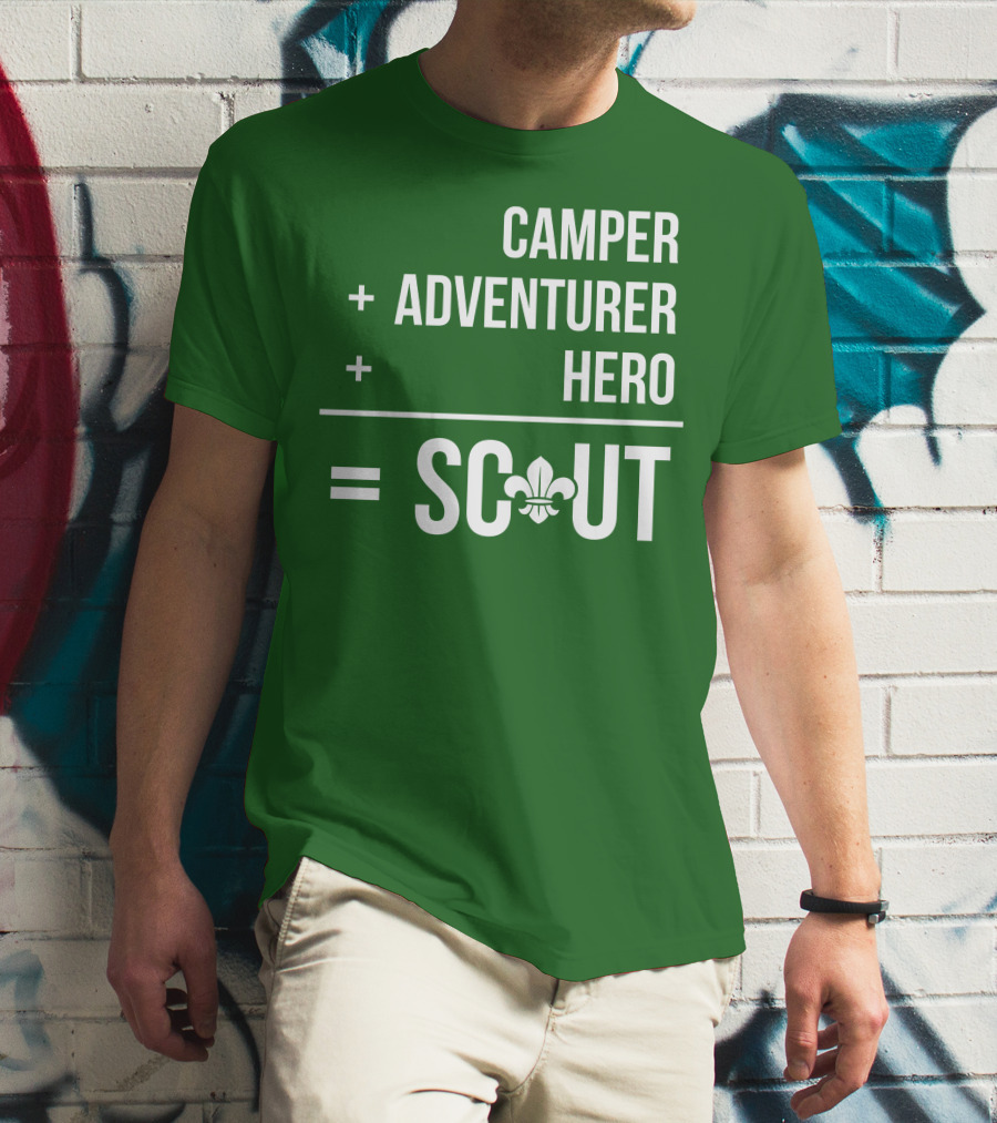 Camper Adventurer Hero Scout Fleur-de-Lis T-Shirt