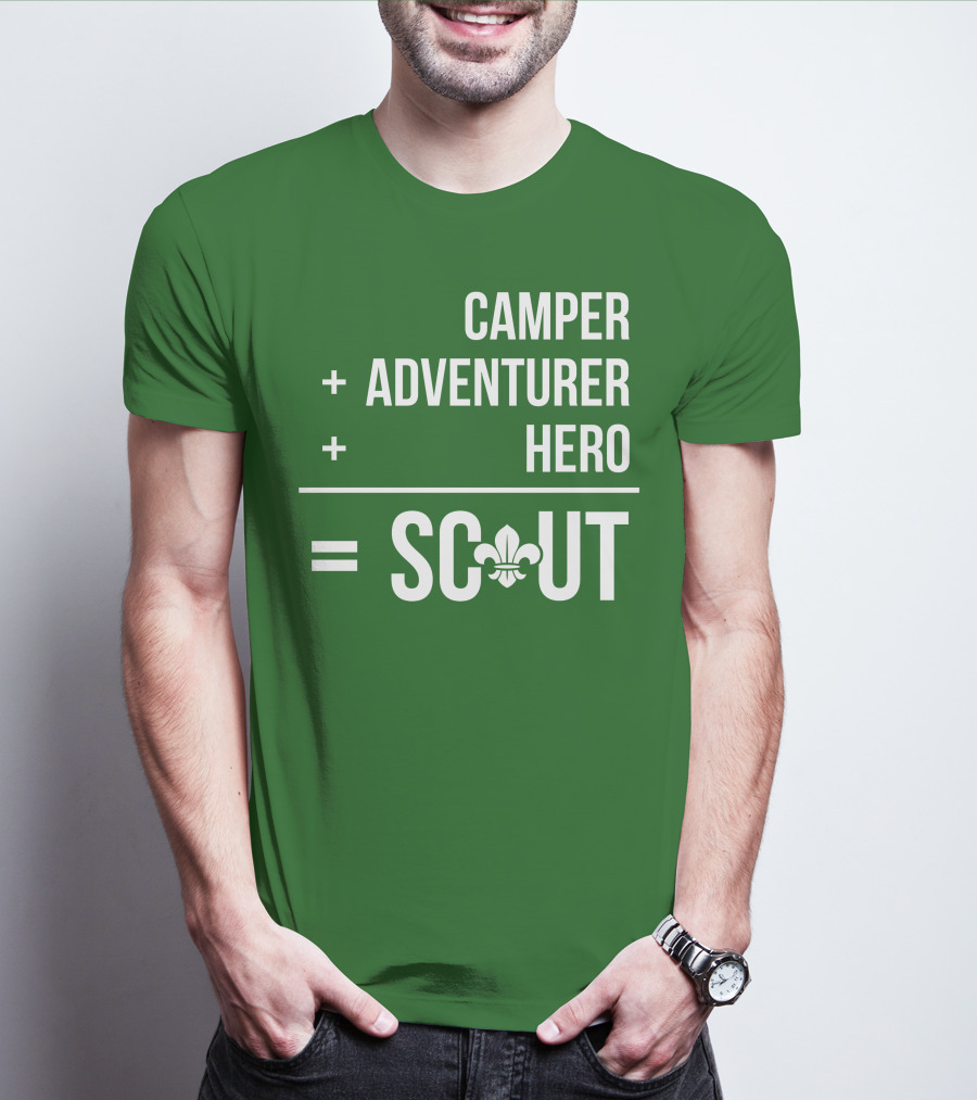 Camper Adventurer Hero Scout Fleur-de-Lis T-Shirt