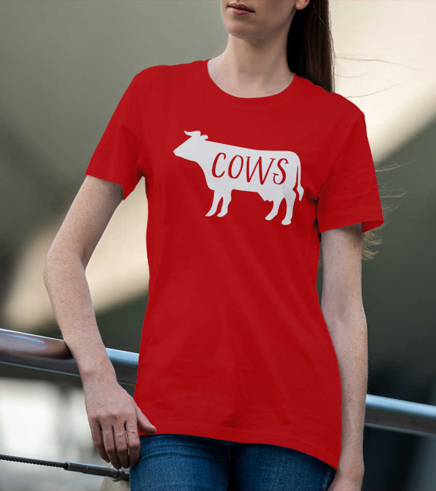 COWS White Silhouette T-Shirt