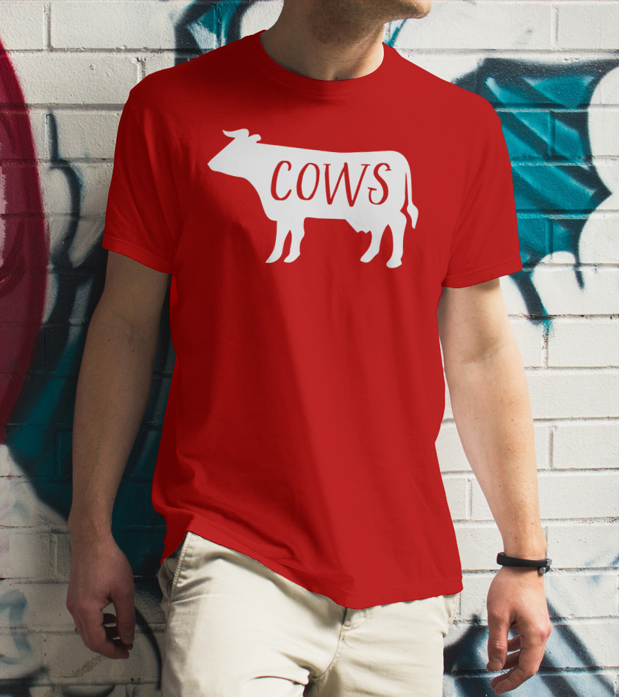 COWS White Silhouette T-Shirt