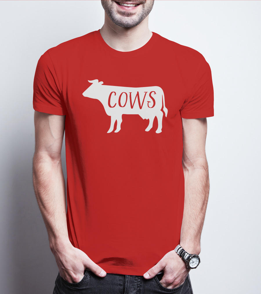 COWS White Silhouette T-Shirt