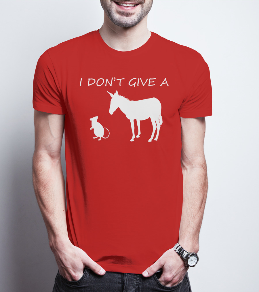 I Don't Give A Rats Ass Donkey And Rat T-Shirt
