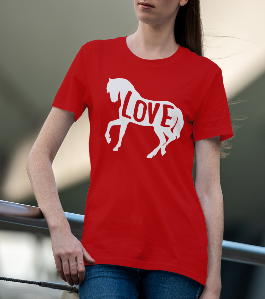 Love Horse White Silhouette T-Shirt