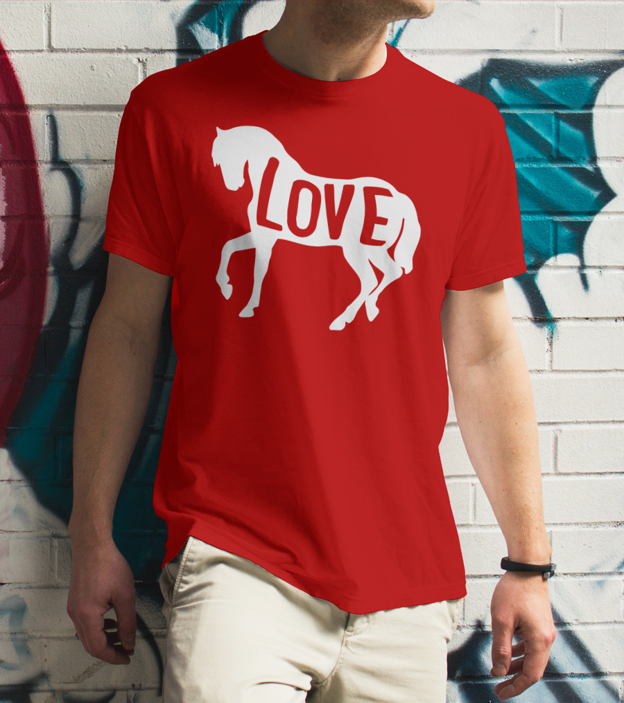 Love Horse White Silhouette T-Shirt
