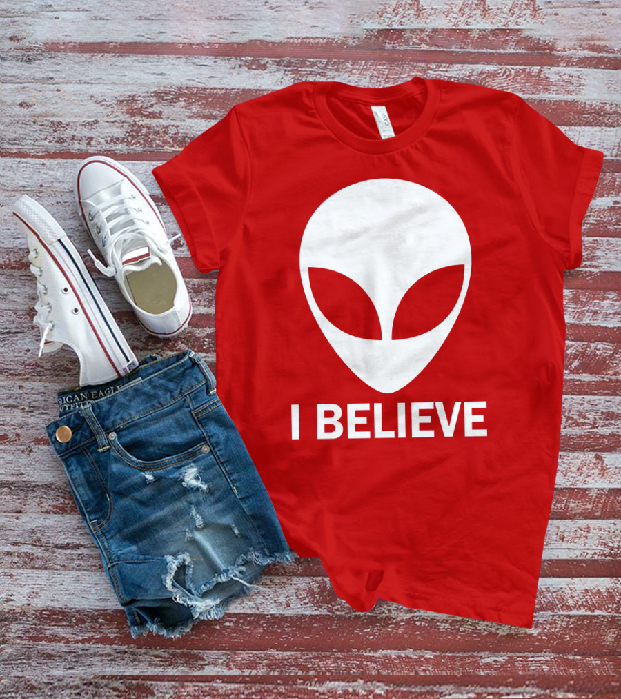 I Believe Alien Face T-Shirt