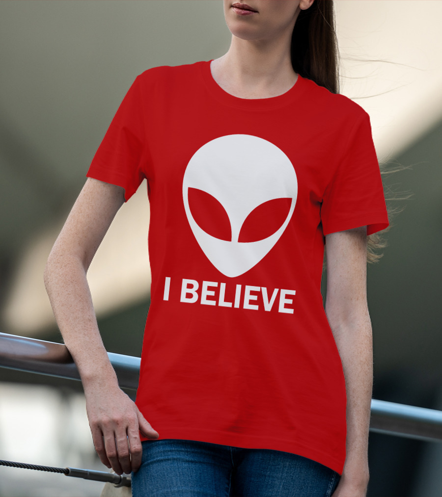 I Believe Alien Face T-Shirt