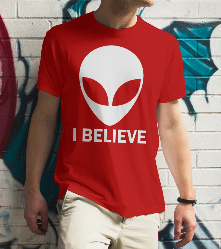 I Believe Alien Face T-Shirt