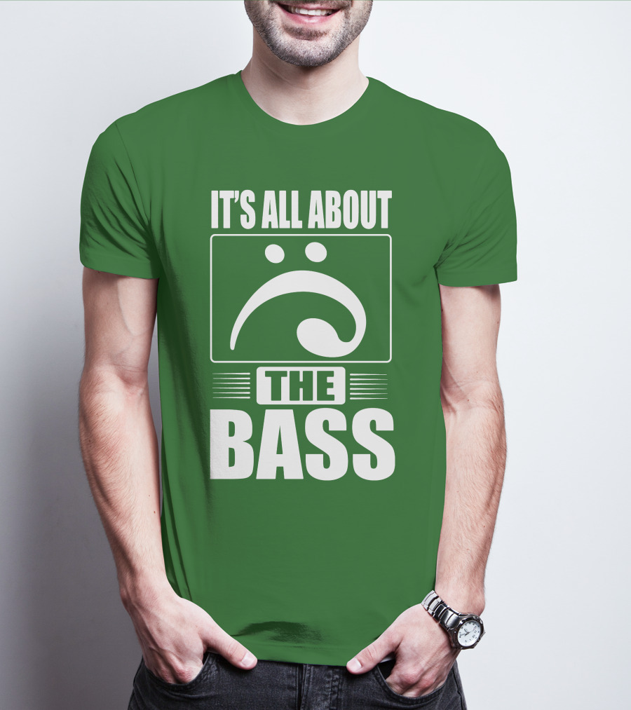 It's All About The Bass Clef Symbol Music Note T-Shirt